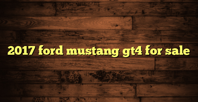 2017 ford mustang gt4 for sale