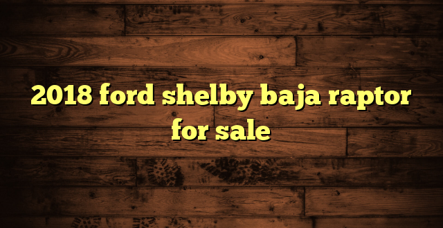 2018 ford shelby baja raptor for sale