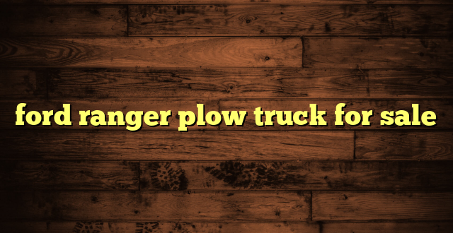 ford ranger plow truck for sale